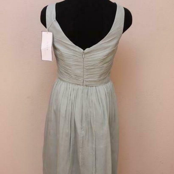 J Crew $250 Silk Chiffon Heidi Dress Dusty Shale 2P - Picture 3 of 5
